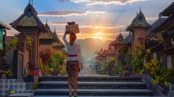 Balinese,Women,Carrying,On,Religious,Offering,-,Penglipuran,Is,A